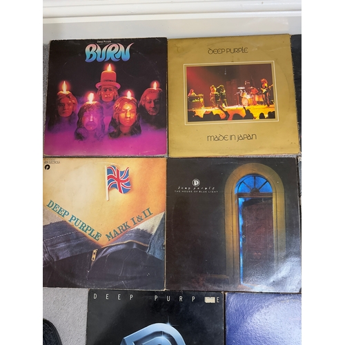 517 - Large job lot of early Deep Purple vinyl record albums in various conditions.  All seem to be early ... 