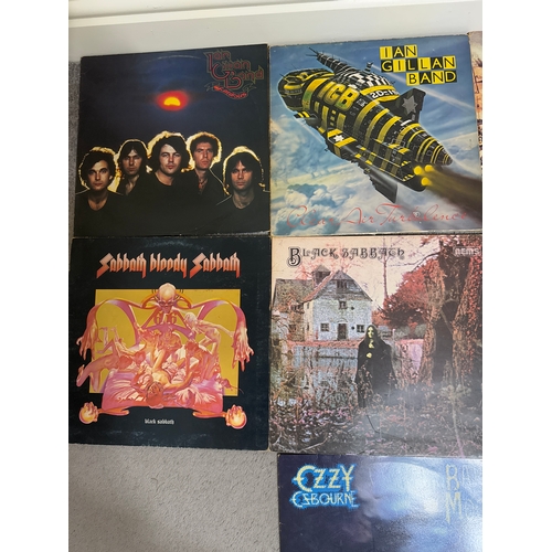 518 - Large job lot of vinyl record albums in various conditions. To include Black Sabbath, Ian Gillan and... 