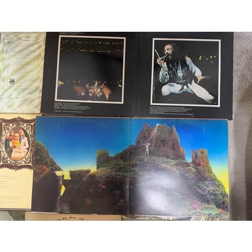 514 - Job lot of vintage rock vinyl record albums in various conditions. To include Jethro Tull, Genesis, ... 