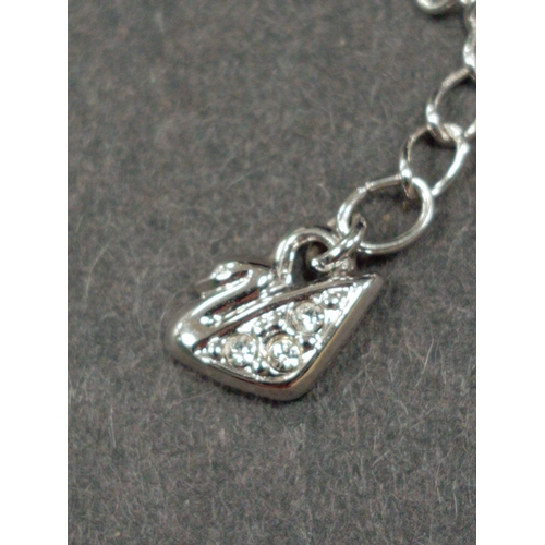 661 - Swarovski crystal heart necklace in box L 44cm