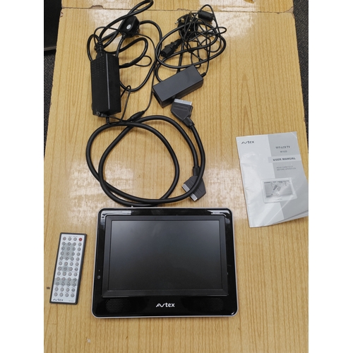 445 - Avtex LCD TV Screen with cables, remote and manual