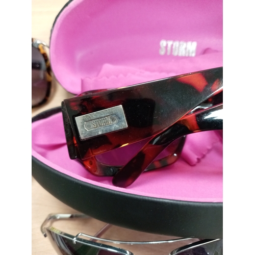 451 - Job lot of vintage sunglasses to include Storm sunglasses in original case and Fat Face sunglasses.