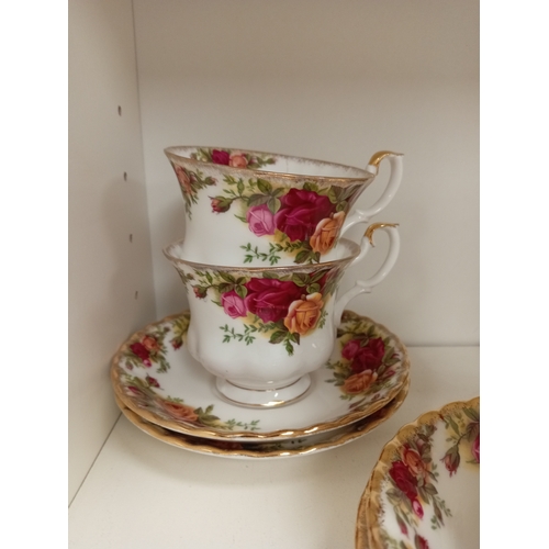 470 - Royal Albert, Old Country Roses, six cups and six saucers