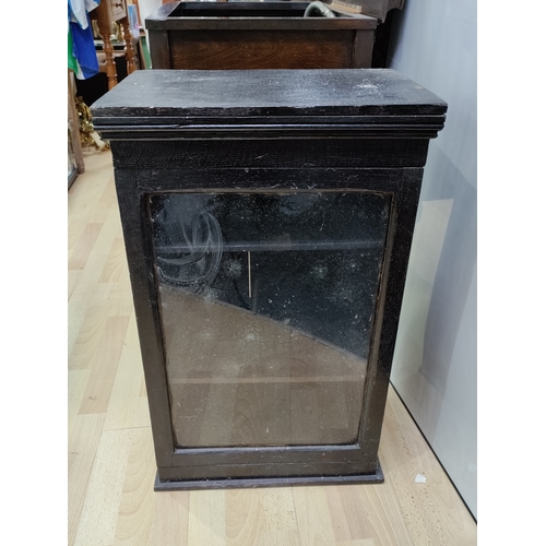 476 - Antique Victorian ebony display cabinet. H 71.5cm x W 44.5cm x D 30cm