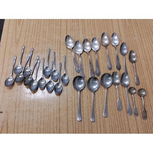 490 - A job lot of silver plated spoons