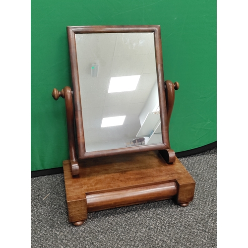 548 - Antique mahogany vanity mirror with draw.