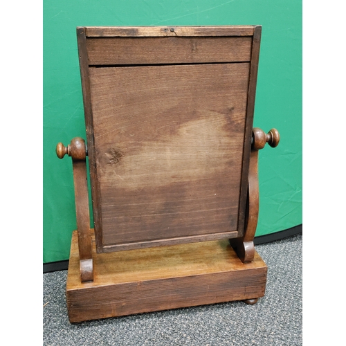 548 - Antique mahogany vanity mirror with draw.