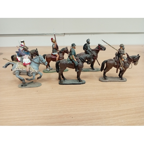 592 - Six die-cast delprado collection soldier's on horseback figures dating from 433-1941Includes Officer... 