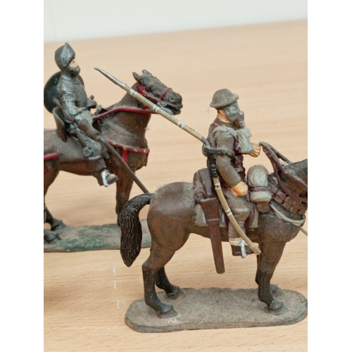 592 - Six die-cast delprado collection soldier's on horseback figures dating from 433-1941Includes Officer... 