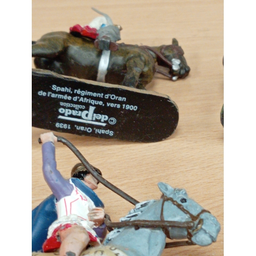 592 - Six die-cast delprado collection soldier's on horseback figures dating from 433-1941Includes Officer... 