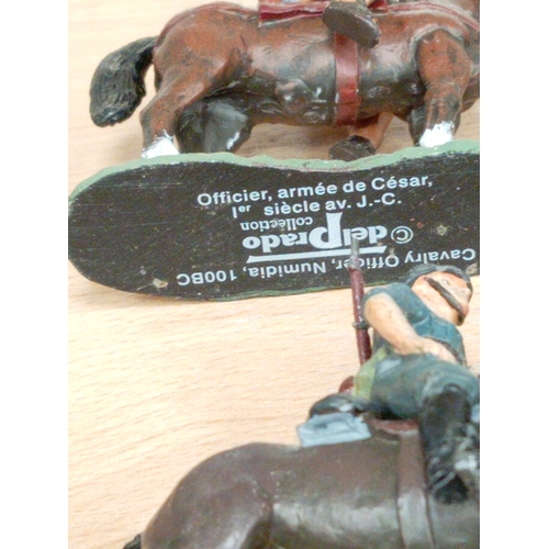 592 - Six die-cast delprado collection soldier's on horseback figures dating from 433-1941Includes Officer... 