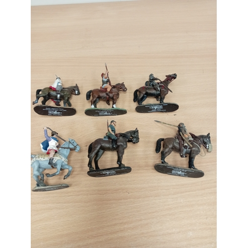 592 - Six die-cast delprado collection soldier's on horseback figures dating from 433-1941Includes Officer... 