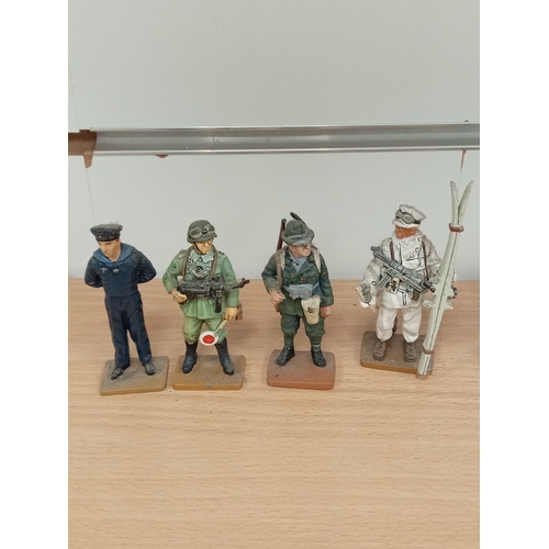 603 - Ten delprado collection die cast soldiers with magazines includes Feldwebel, Sailor, Trooper Sergean... 