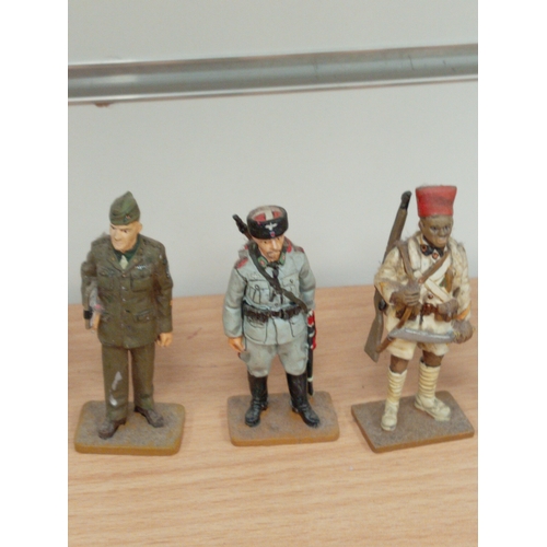 603 - Ten delprado collection die cast soldiers with magazines includes Feldwebel, Sailor, Trooper Sergean... 