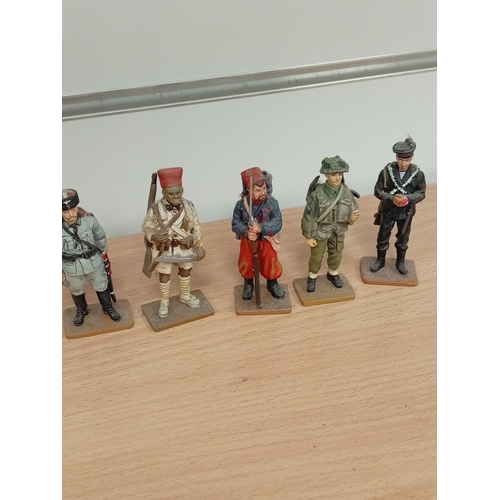 603 - Ten delprado collection die cast soldiers with magazines includes Feldwebel, Sailor, Trooper Sergean... 