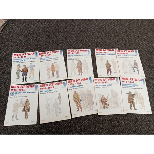 610 - Ten die cast delprado lead soldier figures with magazines includes Sergeant army commando, female sn... 