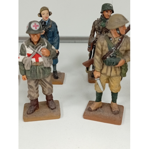 618 - Ten die cast delprado lead soldier figures includes Infantry man Israeli army, Paratrooper sas, Para... 