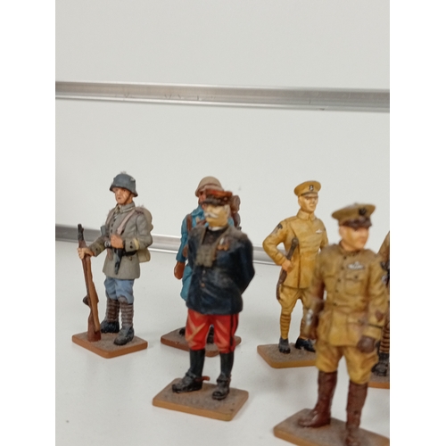 619 - Ten die cast delprado lead soldier figures with magazines includes Ardito, Air service instructor, c... 