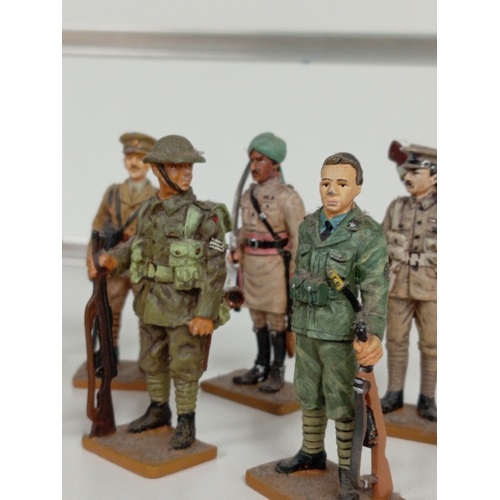 619 - Ten die cast delprado lead soldier figures with magazines includes Ardito, Air service instructor, c... 