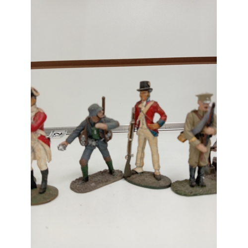 625 - Seven die cast delprado lead soldier figures includes pioneer stuurm bataillon, Duke of Wellington, ... 