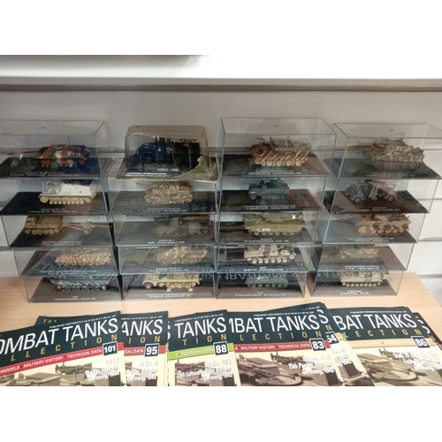 628 - Job lot of compact tanks collection, twenty in total with a Jon lot of magazines. Includes LWS I, Su... 