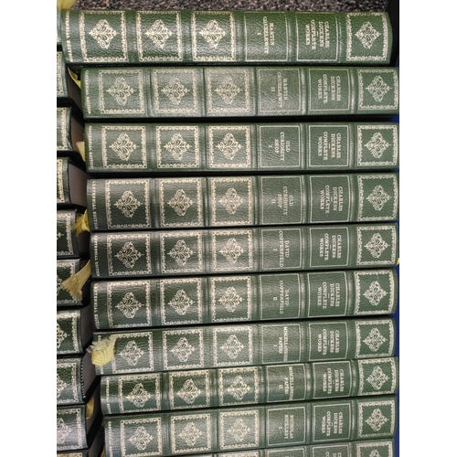 640 - A large job lot of Charles Dickens Complete Works books. To include Martin Chuzzlewit, Old Curiosity... 