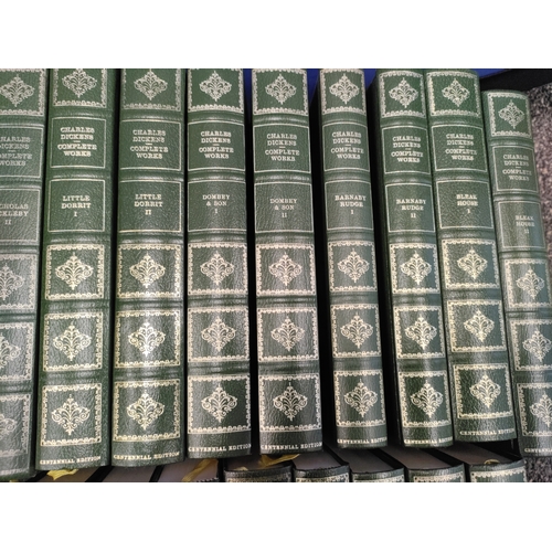 640 - A large job lot of Charles Dickens Complete Works books. To include Martin Chuzzlewit, Old Curiosity... 