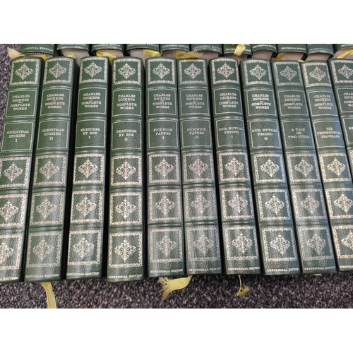 640 - A large job lot of Charles Dickens Complete Works books. To include Martin Chuzzlewit, Old Curiosity... 