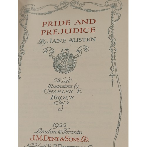 639 - Six 1920s Jane Austen books. To include Emma, Mansfield Park, Northanger Abbey, Persuasion, Pride an... 