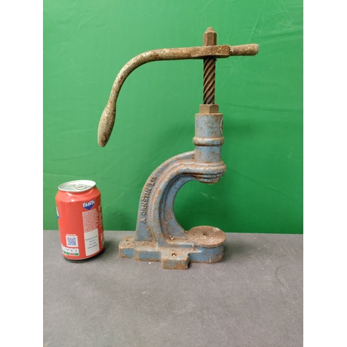 437 - A vintage fly press named 