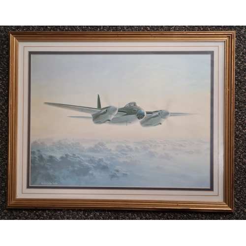 475 - Collection of 3 glass framed aviation prints of WW2 warplanes to include two by Coulson and one by T... 