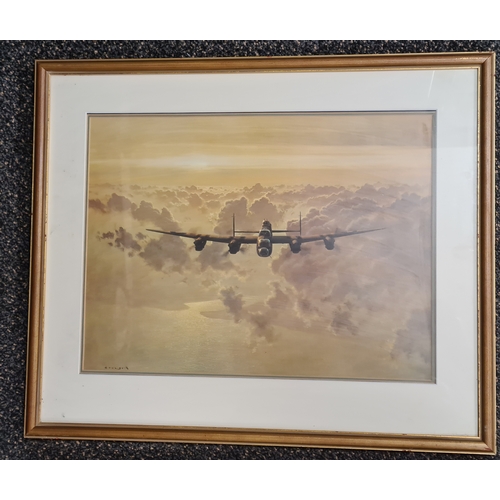 475 - Collection of 3 glass framed aviation prints of WW2 warplanes to include two by Coulson and one by T... 