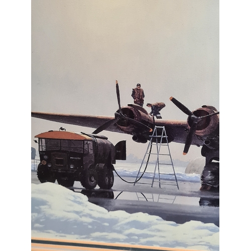 477 - Glass Framed WW2 Aviation War plane print by Keith Woodcock. 