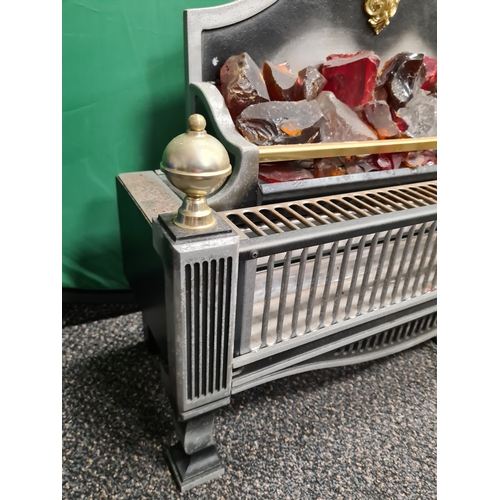 486 - Belling Adelphi Plug In Electric Bar Fire 529As 2400 Watts. Red glass glowing flame effect. Measures... 