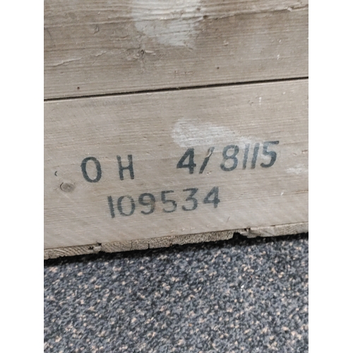 517 - Vintage military crate with broad arrow, believed to be from WW2.