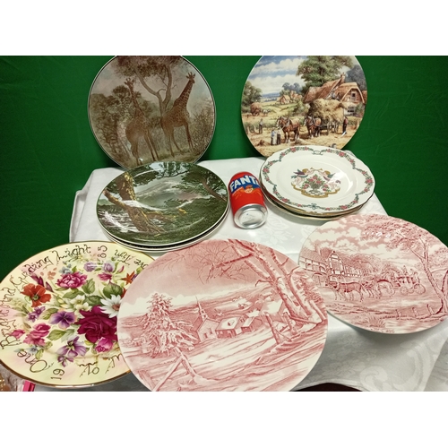 519 - Job lot of vintage plates includes Royal Doulton, Royal Wessex, Josiah Wedgwood and sons and Spode.