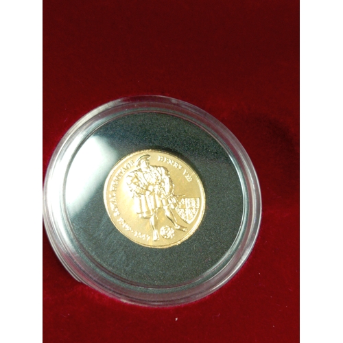 741 - 1997 Falkland Islands King Henry VIII £2 Two Pound Gold Proof 1/25oz 999 proof coin.