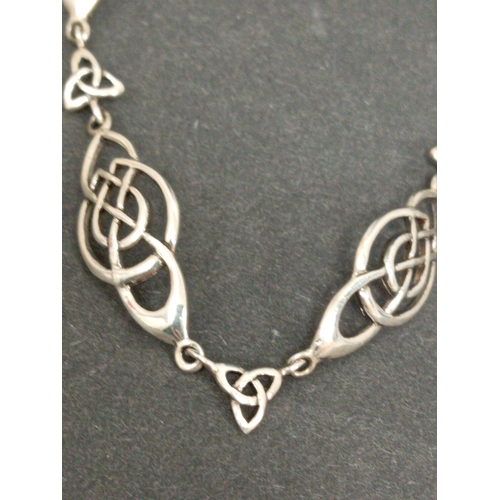 748 - 925 silver past times Rennie M8acintosh style celtic necklace L 36cm.