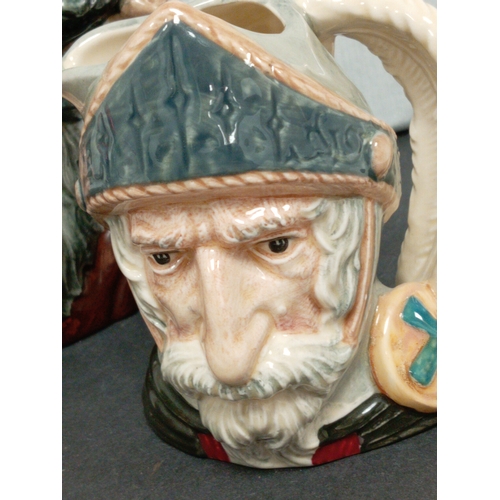 453 - Three Royal Doulton character Toby jugs. Collection consists of Don Quixote, Robinson Crusoe and Rip... 