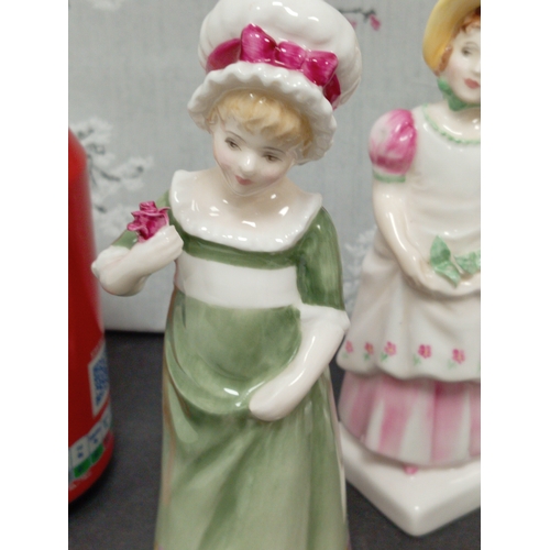 454 - Four Royal Doulton 1970's Kate Greenaway collection lady figures. Collection consists of Ruth, Anna,... 