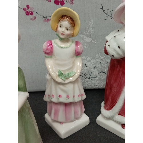 454 - Four Royal Doulton 1970's Kate Greenaway collection lady figures. Collection consists of Ruth, Anna,... 