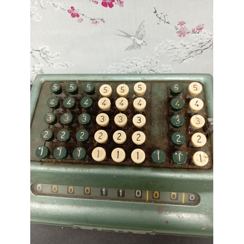 462 - Antique PLUS Bell Punch Calculator/Mid century 1950s Accountancy Tool/Antique Calculator.