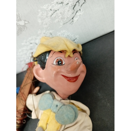 468 - Vintage Pelham Disney Pinocchio marionette string puppet. H 27cm x W 14cm.