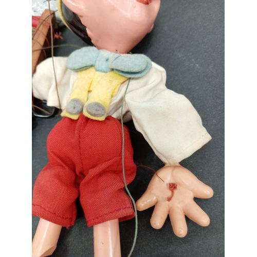 468 - Vintage Pelham Disney Pinocchio marionette string puppet. H 27cm x W 14cm.