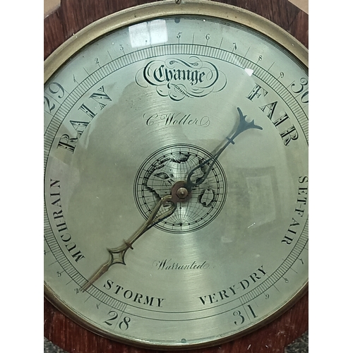 470 - C. Woller warranted barometer. H 110cm x W 31cm.