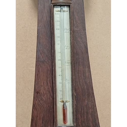 470 - C. Woller warranted barometer. H 110cm x W 31cm.