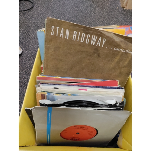 483 - Job lot of 7 inch vinyl records, collection consists of Boy George, Erasure, Freddie Mercury, Olivia... 