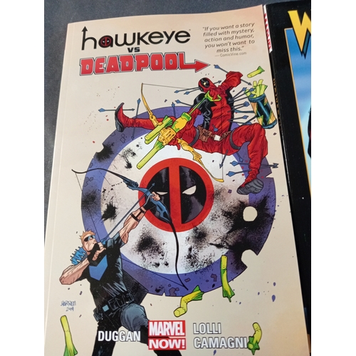 488 - Three Marvel comic books includes Hawkeye vs Deadpool, Wolverine and Deadpool v Gambit.