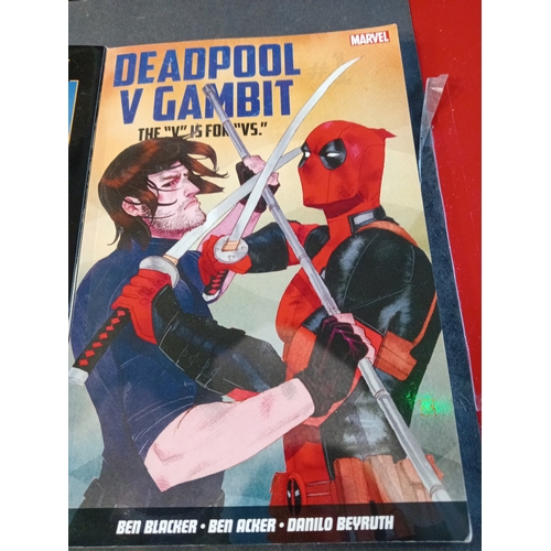 488 - Three Marvel comic books includes Hawkeye vs Deadpool, Wolverine and Deadpool v Gambit.