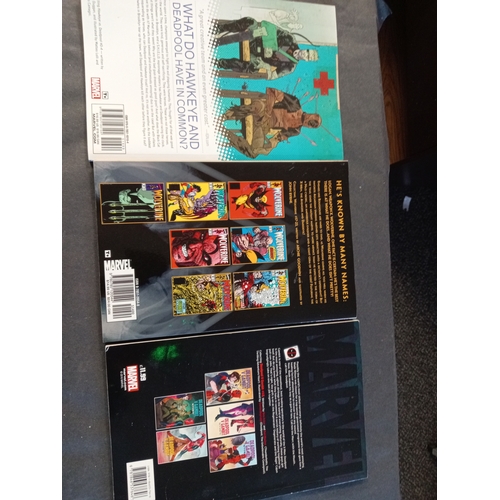 488 - Three Marvel comic books includes Hawkeye vs Deadpool, Wolverine and Deadpool v Gambit.